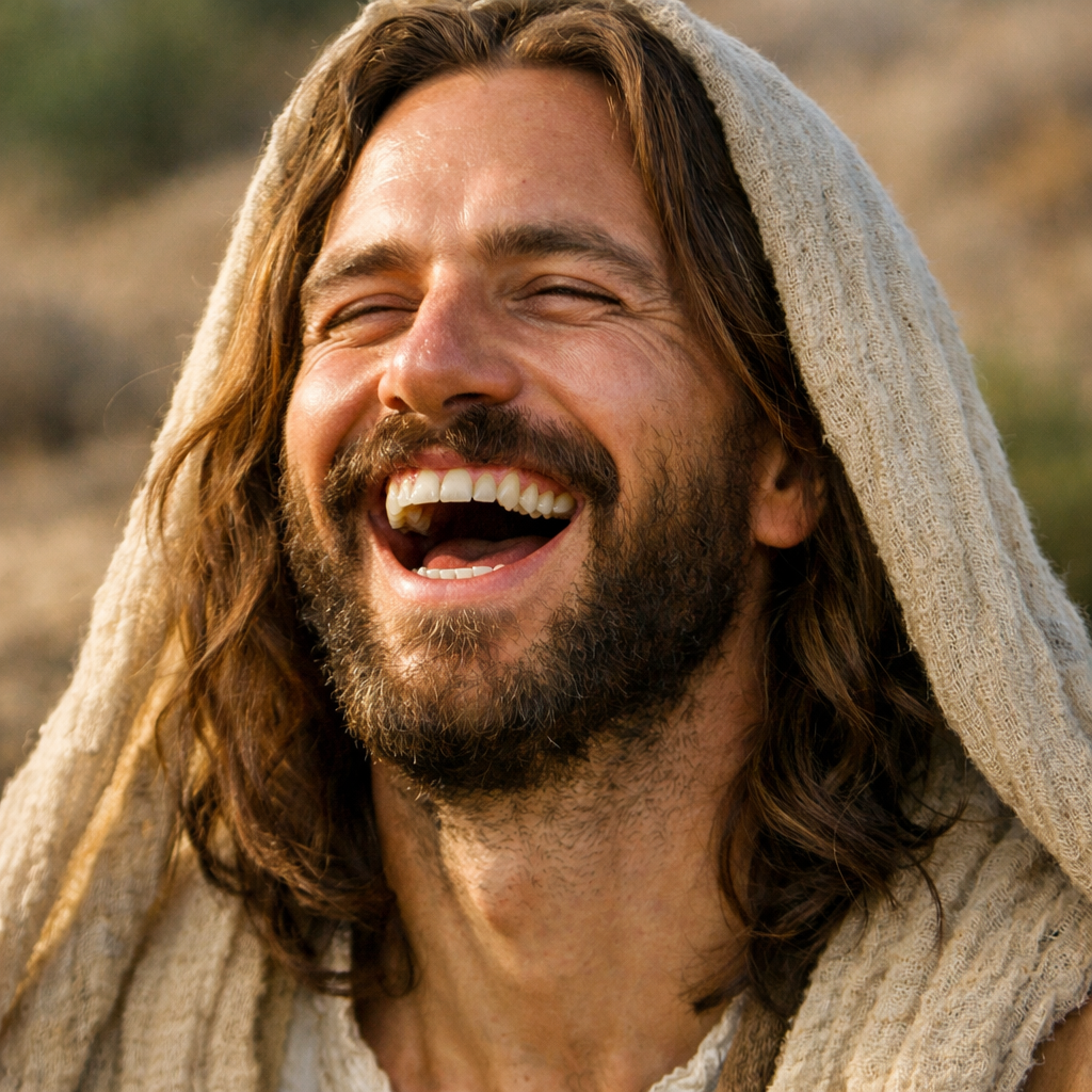 jesus laughing